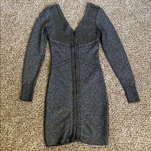 Charcoal Shimmer Bandage Dress